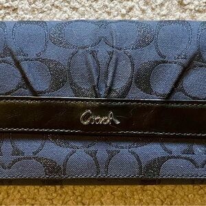 Coach Blue and Black Wallet